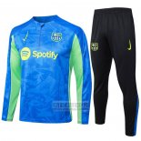 Chandal de Sudadera del Barcelona 2024-2025 Azul y Verde