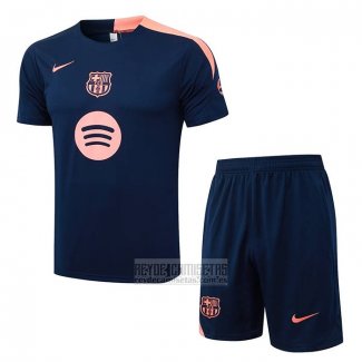 Chandal del Barcelona Manga Corta 2025-2026 Azul Rosa - Pantalon Corto