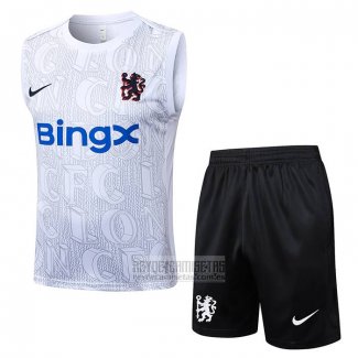 Chandal del Chelsea Sin Mangas 2025-2026 Blanco Gris