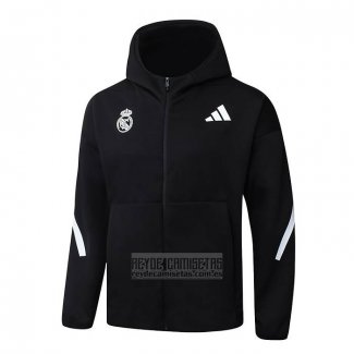 Chaqueta con Capucha del Real Madrid 2025-2026 Negro