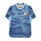 Tailandia Camiseta De Futbol Chile Portero 2021-2022 Azul