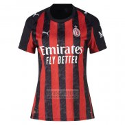 Camiseta De Futbol AC Milan Primera Mujer 2025-2026