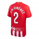 Camiseta De Futbol Atletico Madrid Jugador J.M.Gimenez Primera 2023-2024