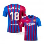 Camiseta De Futbol Barcelona Jugador Jordi Alba Primera 2021-2022
