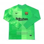 Camiseta De Futbol Barcelona Portero Manga Larga 2021-2022 Verde