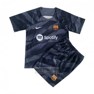 Camiseta De Futbol Barcelona Portero Nino 2023-2024 Negro