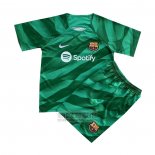Camiseta De Futbol Barcelona Portero Nino 2023-2024 Verde