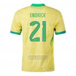 Camiseta De Futbol Brasil Jugador Endrick Primera 2024