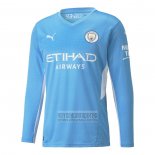 Camiseta De Futbol Manchester City Primera Manga Larga 2021-2022