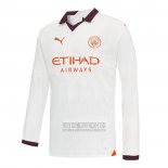 Camiseta De Futbol Manchester City Segunda Manga Larga 2023-2024