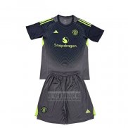 Camiseta De Futbol Manchester United Portero Segunda Nino 2025-2026 Negro