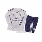 Camiseta De Futbol Manchester United Segunda Manga Larga Nino 2025-2026