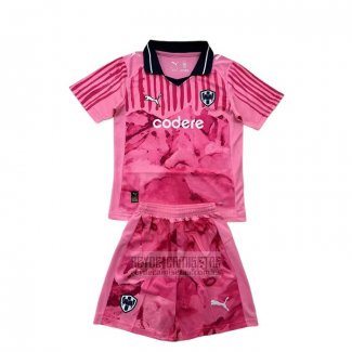 Camiseta De Futbol Monterrey Portero Nino 2025 Rosa