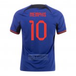 Camiseta De Futbol Paises Bajos Jugador Memphis Segunda 2022
