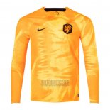 Camiseta De Futbol Paises Bajos Primera Manga Larga 2022