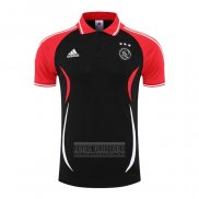 Camiseta De Futbol Polo del Ajax 2022-2023 Negro y Rojo
