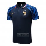 Camiseta De Futbol Polo del Francia 2022-2023 Azul Oscuro
