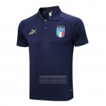 Camiseta De Futbol Polo del Italia 2023-2024 Azul