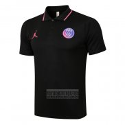 Camiseta De Futbol Polo del Paris Saint-Germain Jordan 2021-2022 Negro
