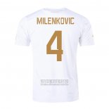 Camiseta De Futbol Serbia Jugador Milenkovic Segunda 2022