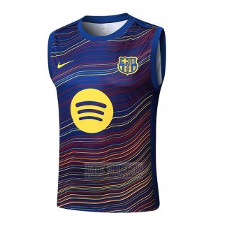 Camiseta De Futbol de Entrenamiento Barcelona Sin Mangas 2025-2026 Azul Amarillo