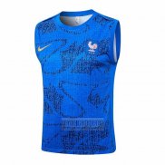 Camiseta De Futbol de Entrenamiento Francia Sin Mangas 2025-2026 Azul