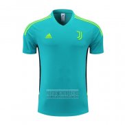Camiseta De Futbol de Entrenamiento Juventus 2022-2023 Azul y Verde
