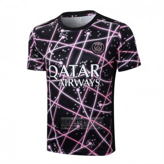 Camiseta De Futbol de Entrenamiento Paris Saint-Germain Jordan 2025-2026 Negro Rosa