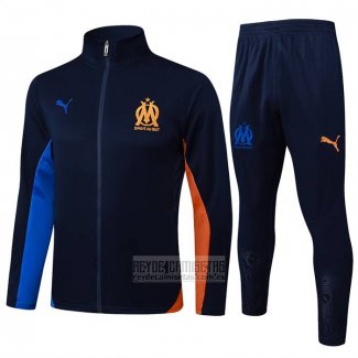 Chandal de Chaqueta del Olympique Marsella 2024-2025 Azul Naranja