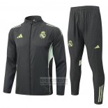 Chandal de Rompevientos del Real Madrid 2025-2026 Gris Verde