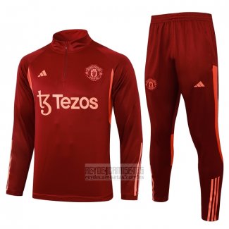 Chandal de Sudadera del Manchester United 2023-2024 Rojo