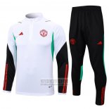 Chandal de Sudadera del Manchester United 2023-2024 Blanco