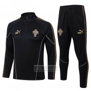 Chandal de Sudadera del Portugal Nino 2026-2027 Negro