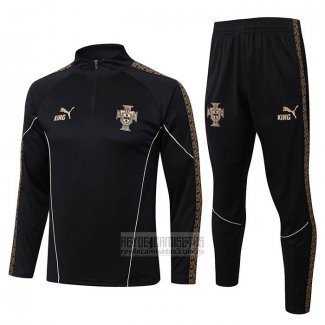 Chandal de Sudadera del Portugal Nino 2026-2027 Negro