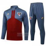 Chandal de Sudadera del Sao Paulo 2025-2026 Gris Rojo