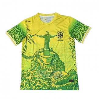 Tailandia Camiseta De Futbol Brasil Jesus 2025-2026 Amarillo Verde
