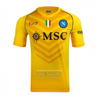 Tailandia Camiseta De Futbol Napoli Portero 2023-2024 Amarillo