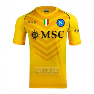 Tailandia Camiseta De Futbol Napoli Portero 2023-2024 Amarillo