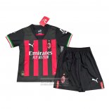 Camiseta De Futbol AC Milan Primera Nino 2022-2023