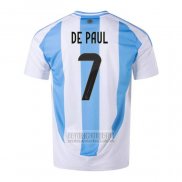 Camiseta De Futbol Argentina Jugador De Paul Primera 2024