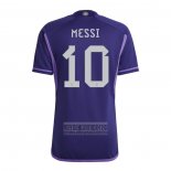 Camiseta De Futbol Argentina Jugador Messi Segunda 2022