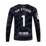 Camiseta De Futbol Barcelona Jugador Ter Stegen Portero Manga Larga 2023-2024 Negro