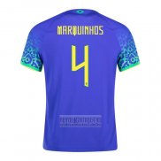 Camiseta De Futbol Brasil Jugador Marquinhos Segunda 2022