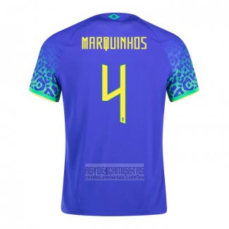Camiseta De Futbol Brasil Jugador Marquinhos Segunda 2022