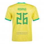 Camiseta De Futbol Brasil Jugador Rodrygo Primera 2022