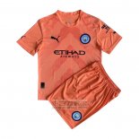 Camiseta De Futbol Manchester City Portero Nino 2022-2023 Naranja
