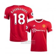 Camiseta De Futbol Manchester United Jugador B.Fernandes Primera 2021-2022