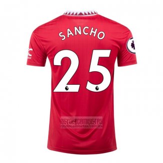 Camiseta De Futbol Manchester United Jugador Sancho Primera 2022-2023