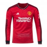 Camiseta De Futbol Manchester United Primera Manga Larga 2023-2024