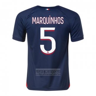 Camiseta De Futbol Paris Saint-Germain Jugador Marquinhos Primera 2023-2024
